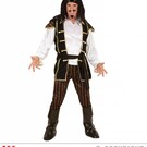 "PIRATE CAPTAIN" (shirt with vest, pants, belt, hat with feather, boot covers)