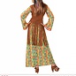 "HIPPIE WOMAN" (dress with vest, peace sign necklace)