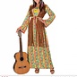 "HIPPIE WOMAN" (dress with vest, peace sign necklace)