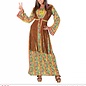 "HIPPIE WOMAN" (dress with vest, peace sign necklace)