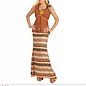 "HIPPIE WOMAN" (top with vest, skirt, headband, peace sign necklace)