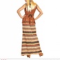 "HIPPIE WOMAN" (top with vest, skirt, headband, peace sign necklace)
