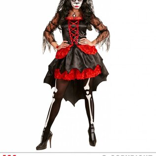 "DIA DE LOS MUERTOS BRIDE" (dress, flower veil)