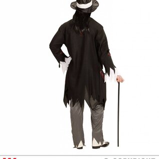 "ZOMBIE GROOM" (tailcoat with shirt, pants, scarf, top hat with hair)