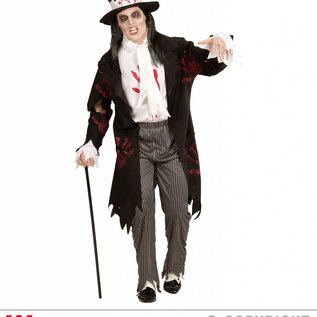 "ZOMBIE GROOM" (tailcoat with shirt, pants, scarf, top hat with hair)