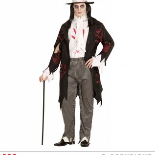 "ZOMBIE GROOM" (tailcoat with shirt, pants, scarf, top hat with hair)