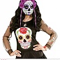 Pk  4 "DIA DE LOS MUERTOS MASK DECORATED WITH PURPLE ROSES & RIBBONS"