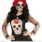 Pk  4 "DIA DE LOS MUERTOS MASK DECORATED WITH RED ROSES"