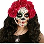 Pk  4 "DIA DE LOS MUERTOS MASK DECORATED WITH RED ROSES"