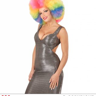 Pk  6 Top quality "MULTICOLOR OVERSIZED AFRO WIG" in polybag