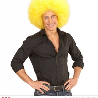 Pk  6 Top quality "YELLOW OVERSIZED AFRO WIG" in polybag