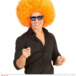 Pk  6 Top quality "ORANGE OVERSIZED AFRO WIG" in polybag