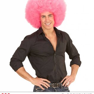 Pk  6 Top quality "PINK OVERSIZED AFRO WIG" in polybag