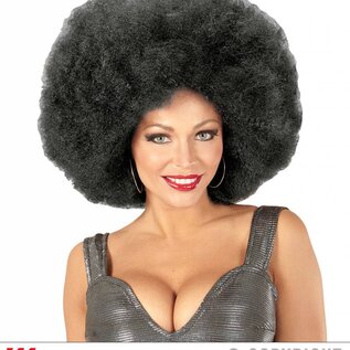 Pk  6 Top quality "BLACK OVERSIZED AFRO WIG" in polybag