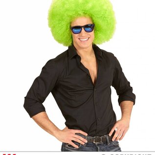 Pk  6 Top quality "GREEN OVERSIZED AFRO WIG" in polybag