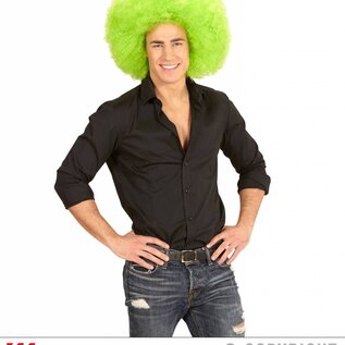 Pk  6 Top quality "GREEN OVERSIZED AFRO WIG" in polybag