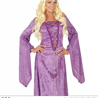 Pk  4 Blonde "HIPPIE / MEDIEVAL WIG WITH DAISY HEADBAND" in polybag