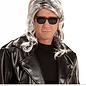 Pk  6 Grey "80s MULLET WIG" in polybag