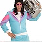 Pk  6 Black "80s MULLET WIG" in polybag