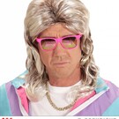 Pk  6 Blond "80s MULLET WIG" in polybag
