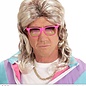 Pk  6 Blond "80s MULLET WIG" in polybag