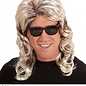 Pk  6 Blond "80s MULLET WIG" in polybag