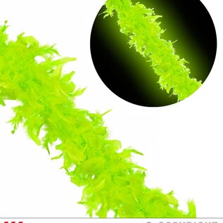 Pk  3 "NEON GREEN FEATHER BOA" 1,80 m