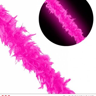 Pk  3 "NEON PINK FEATHER BOA" 1,80 m