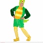 Pluche vogel kostuum in groen met masker