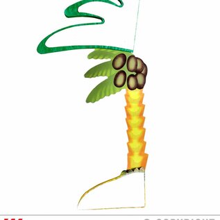 Pk 12 "PALM TREE HONEYCOMB CENTERPIECE" 48 cm