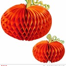 Pk 12 "SET 2 PUMPINK HONEYCOMB CENTERPIECE" - 20 + 33 cm