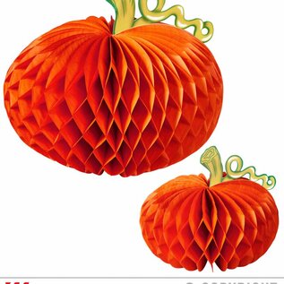 Pk 12 "SET 2 PUMPINK HONEYCOMB CENTERPIECE" - 20 + 33 cm