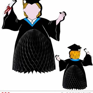 Pk 12 "GRADUATE HONEYCOMB CENTERPIECE" 30 cm