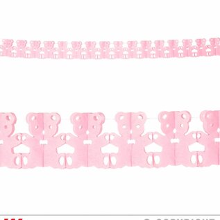 Pk 12 "PINK TEDDY BEAR GARLAND" 3 m