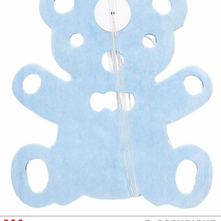 Pk 12 "AZURE TEDDY BEAR GARLAND" 3 m