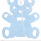 Pk 12 "AZURE TEDDY BEAR GARLAND" 3 m