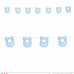 Pk 12 "AZURE BABY BIB GARLAND" 2,75 m