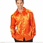Satin "ORANGE 70s DISCO SHIRT"