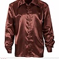 Satin "BROWN 70s DISCO SHIRT"