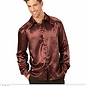 Satin "BROWN 70s DISCO SHIRT"