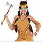Pk  6 "SQUAW INDIAN WIG WITH HEADBAND & FEATHER" in box