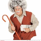 Pk  4 "OLD MAN / MAD SCIENTIST WIG" in polybag