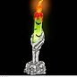 Pk 12 "SKELETON HAND CANDLE HOLDER WITH LIGHT-UP BLEEDING CANDLE" 20 cm