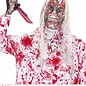 Pk  6 "HOODED BLOODY ZOMBIE MASK WITH HAIR"