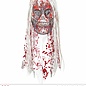 Pk  6 "HOODED BLOODY ZOMBIE MASK WITH HAIR"