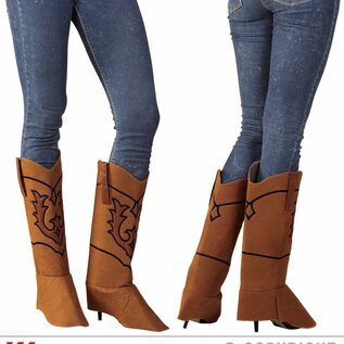 Pk  6 Pair of suede look "COWBOY BOOT COVERS"