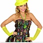 Pk 12  "NEON GREEN SHOT GLASS NECKLACE"