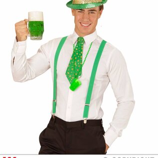 Pk 12  "NEON GREEN SHOT GLASS NECKLACE"
