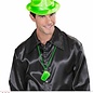 Pk 12  "NEON GREEN SHOT GLASS NECKLACE"