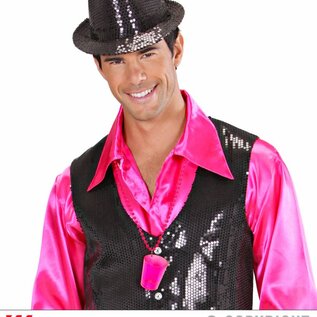 Pk 12  "NEON PINK SHOT GLASS NECKLACE"